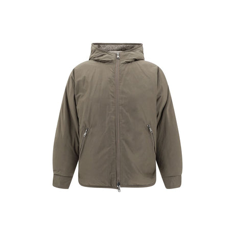 Brunello Cucinelli Brown Fleece Wool Coat