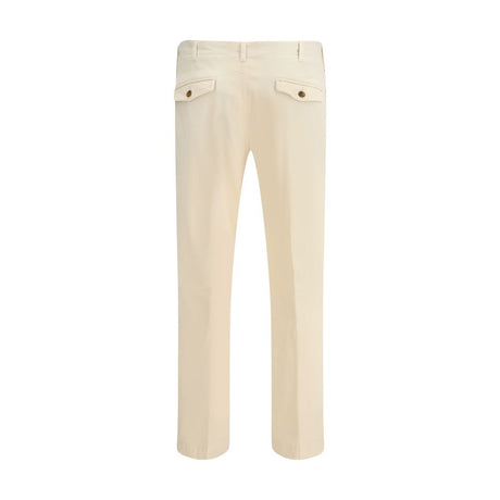 Germano Cream Cotton Casual Pants