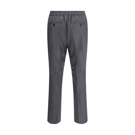 Ami Paris Gray Fleece Wool Casual Pants