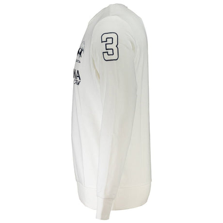 La Martina White Cotton Men's Sweater