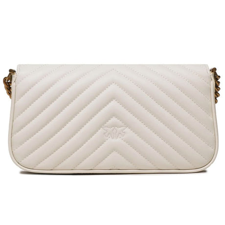 PINKO White Calfskin Women Crossbody Bag