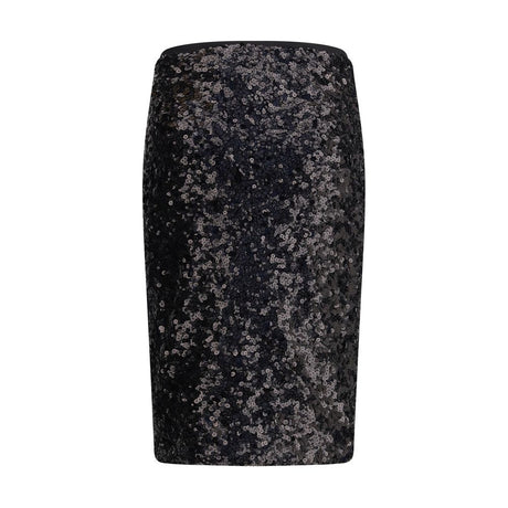PINKO Black Polyester Midi Skirt
