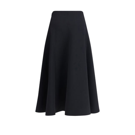 Jacquemus Black Cotton Midi Skirt