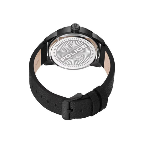Police Black Leather Watch