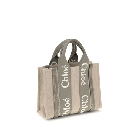 Chloé Beige Linen Handbag