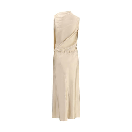 Magda Butrym Cream Silk Casual Dress