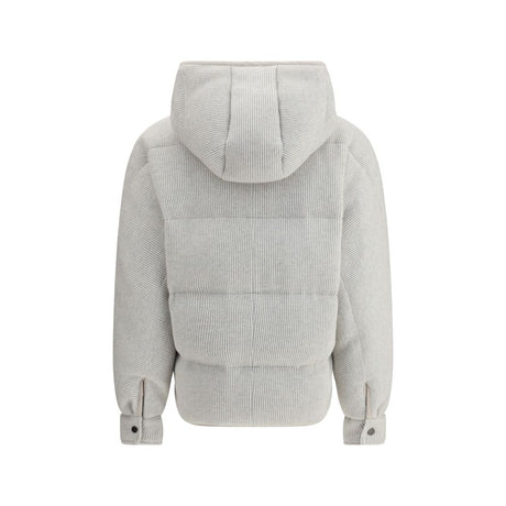 Brunello Cucinelli Gray Cashmere Full-Length Jacket