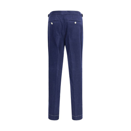 Brunello Cucinelli Blue Wool Casual Pants