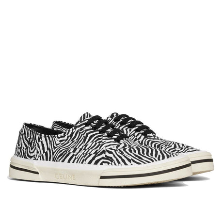 Celine Black Canvas Low Top Sneakers
