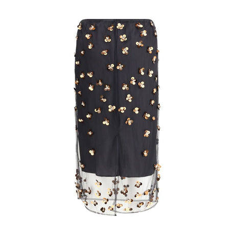 Forte_Forte Black Polyamide Long Skirt