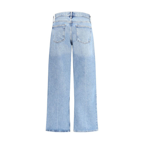 Agolde Blue Cotton Straight-Leg Jeans
