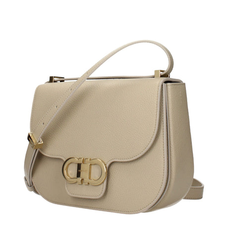 Salvatore Ferragamo Gray Leather Crossbody Bag