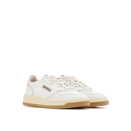 Autry White Goatskin Low Top Sneakers