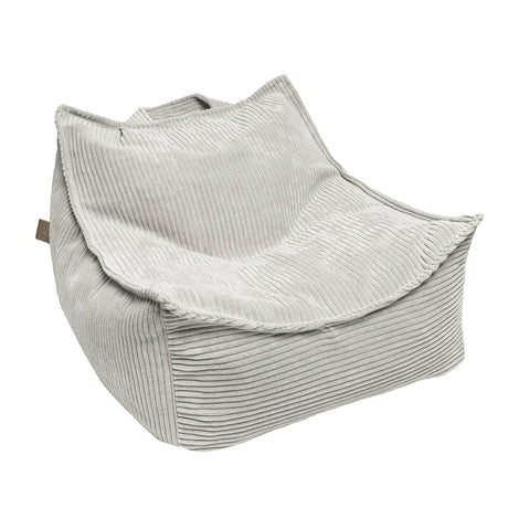 MeowBaby® Aesthetic Velvet Sako Bag – Ecru | Comfortable & Stylish Pouf | Made in EU - Hilstor
