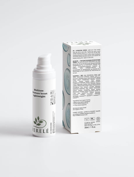 Hydrating Serum with Organic Aloe, Rose Flower Water & Hyaluronic Acid – Moisture Boost for All Skin Types – COSMOS NATURAL Certified, Made in Europe by Verelé, 30 ml / 1.01 fl oz - Hilstor