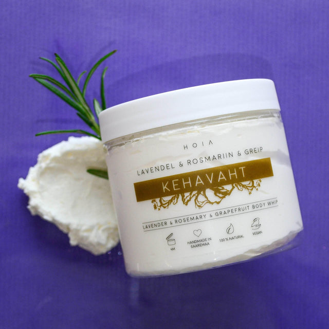 Whipped Body Butter Lavender & Grapefruit & Rosemary – Deeply Moisturizing | Made in Europe | 200ml - Hilstor