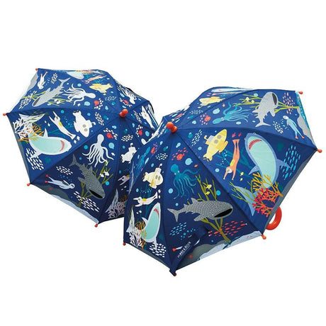 Color Changing Umbrella – Underwater World, Magic Rain Umbrella for Kids, Ages 3+ - Hilstor