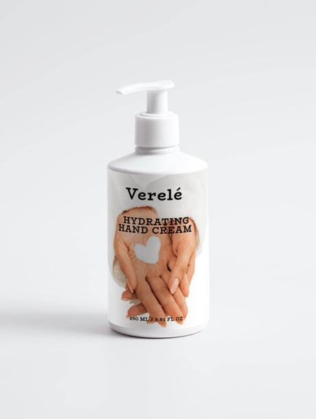 Hydrating Hand Cream with Vitamin E, Shea & Cocoa Butter – Nourishing & Natural Formula – COSMOS NATURAL Certified, Made in Europe by Verelé, 290 ml / 9.81 fl oz - Hilstor