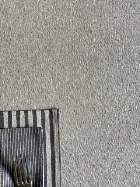 Hortensias Home Rectangular Tablecloth, Recycled Fabric – Nord 2, Made in Europe, Nordic Design with Blue Stripes, Multiple Sizes - Hilstor