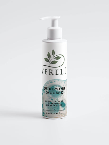 Purifying Mousse Cleanser with Organic Aloe & Berry Extract – Hydrating & Vegan – COSMOS NATURAL Certified, Made in Europe by Verelé, 190 ml / 6.42 fl oz - Hilstor