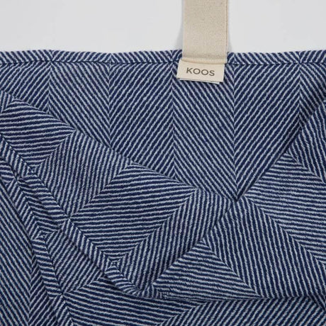 Big Linen Towel – Blue, Lightweight & Prewashed, Made in Europe | 78% Linen, 22% Cotton - Hilstor