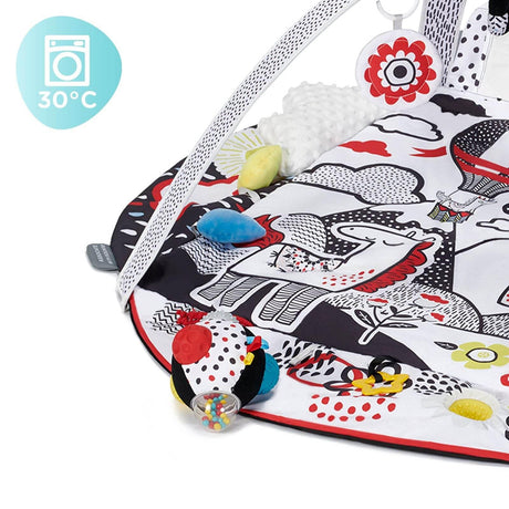 2in1 Sensory Playmat and Ball Pit – 4Smart | Educational Baby Mat with Contrasting Colors, Toys, and Sensory Development, Made in Europe - Hilstor