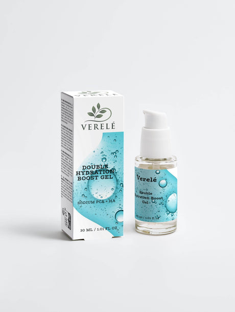 Double Hydration Boost Gel with Hyaluronic Acid & Aloe – Deep Moisture & Fine Line Reduction – COSMOS NATURAL Certified, Made from Natural Ingredients in Europe by Verelé, 30 ml / 1.01 fl oz - Hilstor