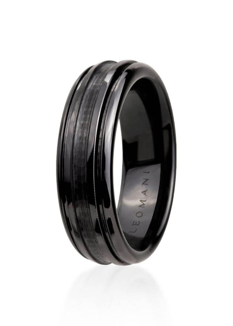 Men's Ring Rough – High-Quality Black Ceramic | 6mm Width, 4.42g | Durable & Stylish | Made in EU - Hilstor