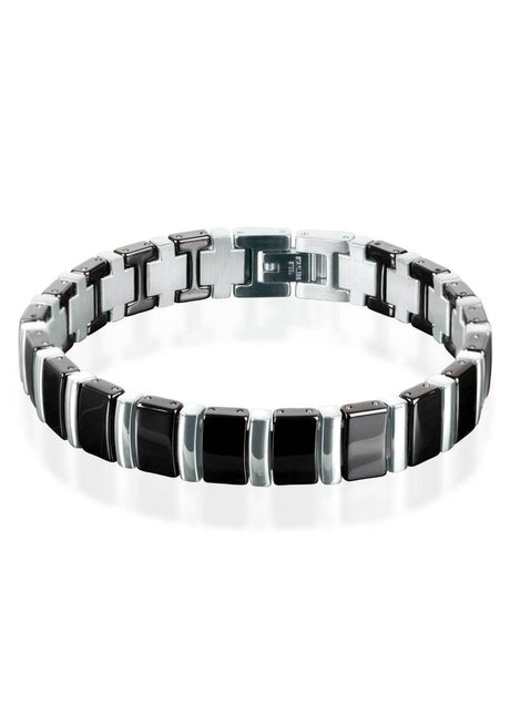 Aslan Bracelet for Men – High-Quality Black Ceramic Accessory – Adjustable Length – Made in EU - Hilstor