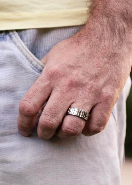 Men's Ring Intare – Premium Stainless Steel | Minimalistic Design | 8mm Width, 8.22g, Made in EU - Hilstor