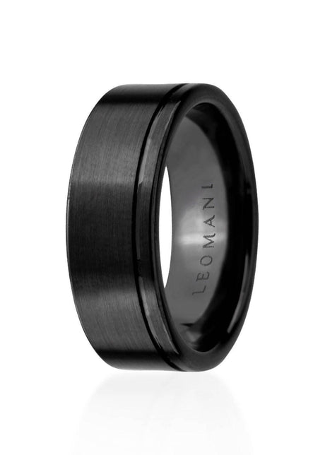 Men's Ring Lion – Black Ceramic | Elegant & Durable | 8mm Width, 6.98g | Made in EU - Hilstor