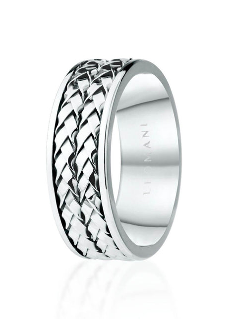 Leomani Men's Ring Louw – Premium Stainless Steel | Minimalistic Design | 8mm Width, 6.21g, Made in EU - Hilstor