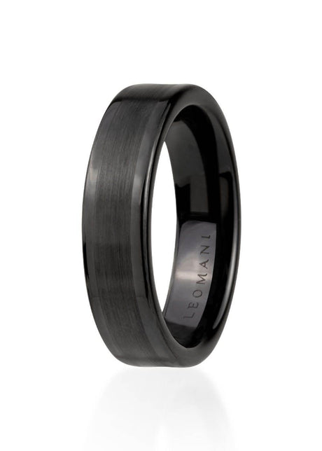 Ring Leiw for Men – Black Ceramic Ring | Classic & Stylish Design | Made in EU - Hilstor