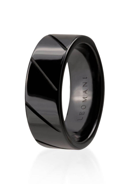 Ring Lew for Men – Black Ceramic Ring | Modern Design & Durable Elegance | Made in EU - Hilstor
