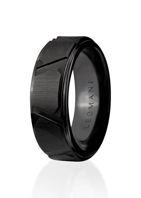 Men's Ring Tau – High-Quality Black Ceramic | 8mm Width, 7.05g | Stylish & Durable | Made in EU - Hilstor