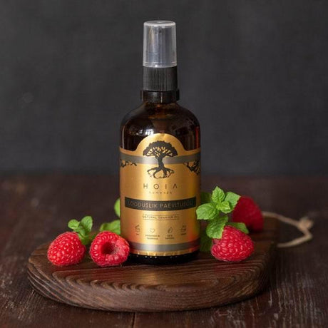 Natural Tanning Oil – Lightweight Bronzing Oil with Raspberry Seed Oil & Essential Oils – Made in Europe - Hilstor