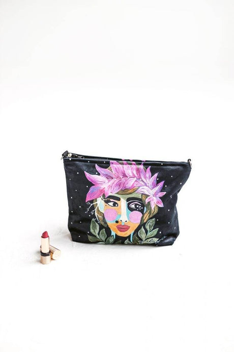 Makeup Bag / POUCH FOREST BERRY – Available in Smooth or Velour, Multiple Sizes, Made in Europe by Garbanota - Hilstor