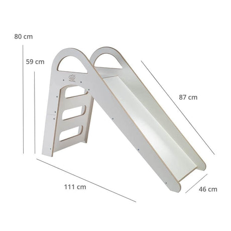 MeowBaby Wooden Indoor Scandi Slide for Children - 87x46cm, Safe & Stylish Play Structure | Develops Motor Skills, Recommended for 12+ Months, Made in Europe - Hilstor