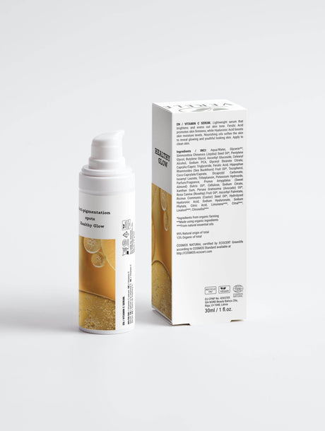 Vitamin C Serum with 2% Natural Vitamin C, Ferulic Acid & Sea Buckthorn – Brightens & Evens Skin Tone – COSMOS NATURAL Certified, Made from Organic Ingredients in Europe by Verelé, 30 ml / 1.01 fl oz - Hilstor
