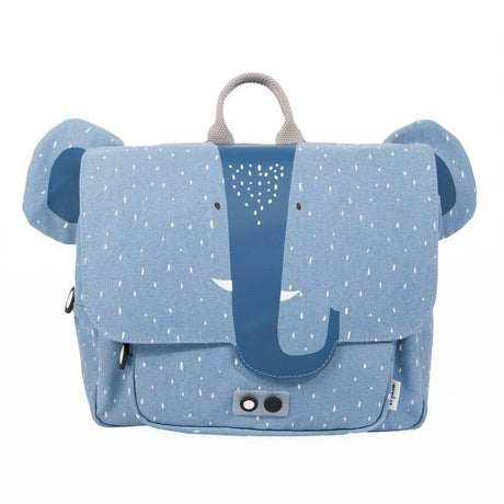 Cute Mrs Elephant School Bag - Lightweight, Water-Repellent Backpack by Trixie Baby | Adjustable Straps & Name Tag for Kids - Hilstor
