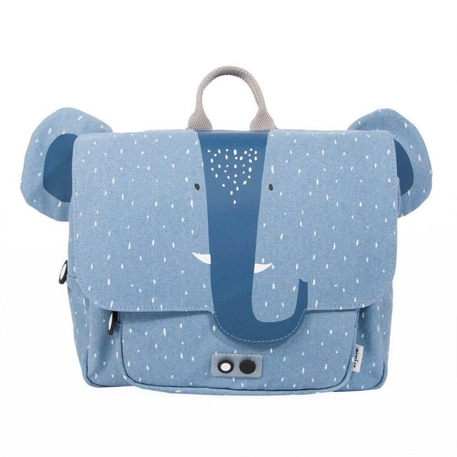 Cute Mrs Elephant School Bag - Lightweight, Water-Repellent Backpack by Trixie Baby | Adjustable Straps & Name Tag for Kids - Hilstor