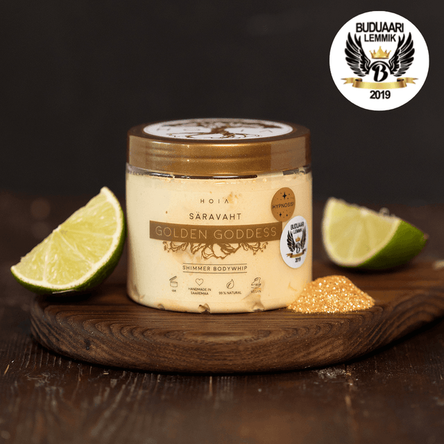 Shimmer Bodywhip Golden Goddess – Luxurious Whipped Balm with Lime & Tangerine | 200ml | Made in Europe - Hilstor