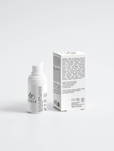 Calming Eye Cream with Organic CBD, Aloe & Hyaluronic Acid – Hydrates & Reduces Puffiness – COSMOS NATURAL Certified, Made from Natural Ingredients in Europe by Verelé, 15 ml / 0.51 fl oz - Hilstor