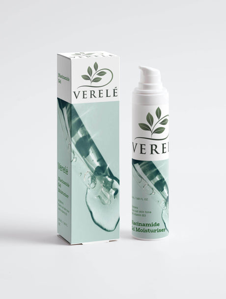 Niacinamide Gel Moisturiser with 5% Vitamin B3 – Brightens & Evens Skin Tone – Made from Natural Ingredients in Europe by Verelé, 50 ml / 1.69 fl oz - Hilstor