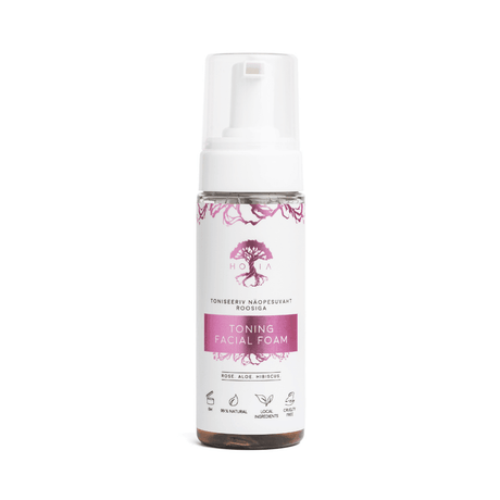 Toning Facial Foam – Organic Rose Water Cleanser | Made in Europe | 150ml - Hilstor