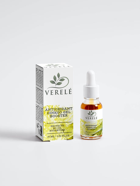 Antioxidant Ginkgo Gel Booster with Green Tea & Grape Seed – Hydrating & Protecting – COSMOS NATURAL Certified, Made from Natural Ingredients in Europe by Verelé, 15 ml / 0.51 fl oz - Hilstor