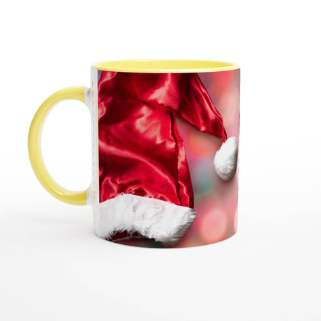 11oz Ceramic Mug - God jul with a colored rim, inside, and handle - Hilstor