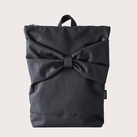 Black Bow Waterproof Backpack – Stylish and Versatile Design, Perfect for Work or Play, Handmade in Lithuania - Hilstor