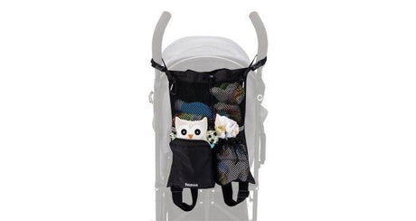 Fillikid Diaper Mesh Bag – Black, Versatile Stroller & Backpack Use, Quick Access, Washable with Reflector - Hilstor