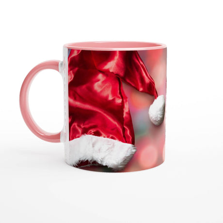 11oz Ceramic Mug - God jul with a colored rim, inside, and handle - Hilstor